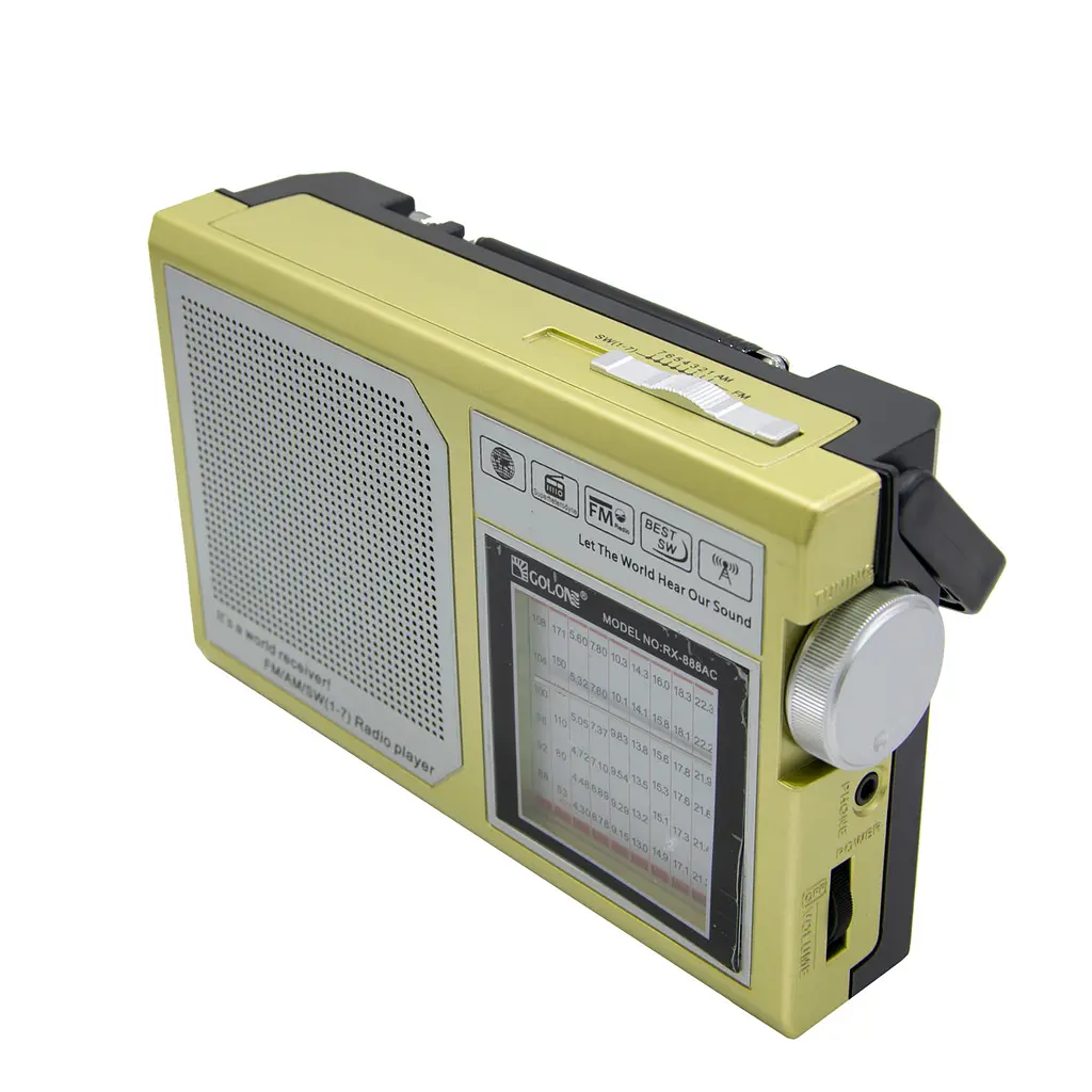 Портативний радіоприймач FM/AM/SW Golon RX-888AC приймач на батарейках, фм радіо з гарним прийманням (ST) - фото 4