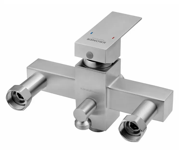Смеситель для ванны Kroner KRP Edelstahl Kubus-ESG071 (CV036661) - фото 3