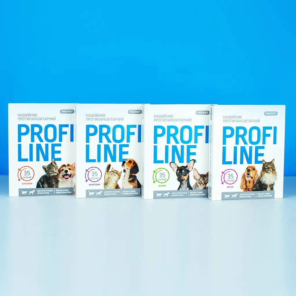 Ошейник протипаразитарний ProVET Profiline для кошек и собак малых пород 35 см фуксия - фото 6
