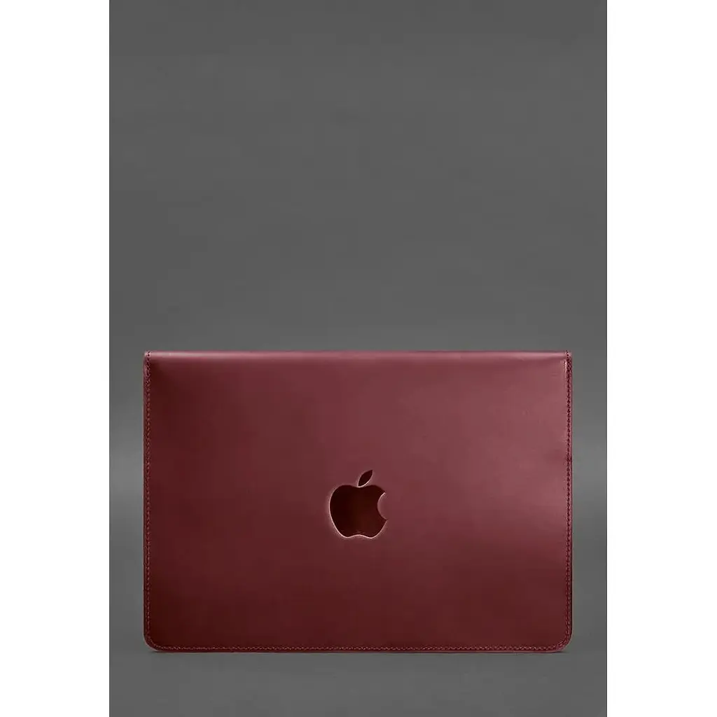 Шкіряний чохол-конверт BlankNote Crazy Horse на магнітах для MacBook 13 Бордовий - фото 2