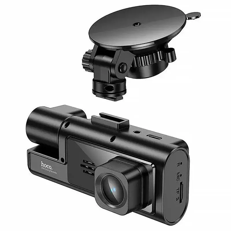 Видеорегистратор Hoco DI60 2-inch display with rear camera (1280P+720P) Black - фото 4