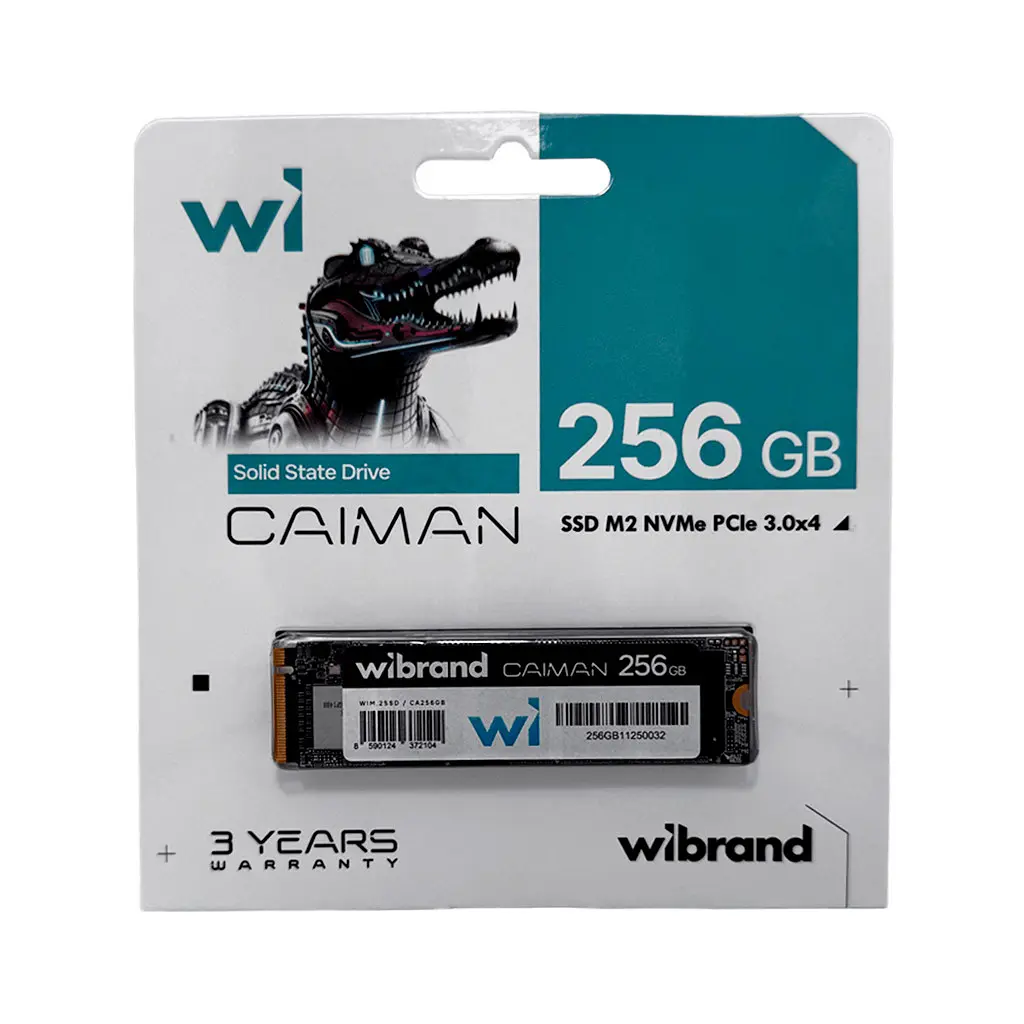 Накопичувач SSD M.2 Wibrand Caiman 256GB NVMe 2280 PCIe 3.0 3D NAND - фото 2