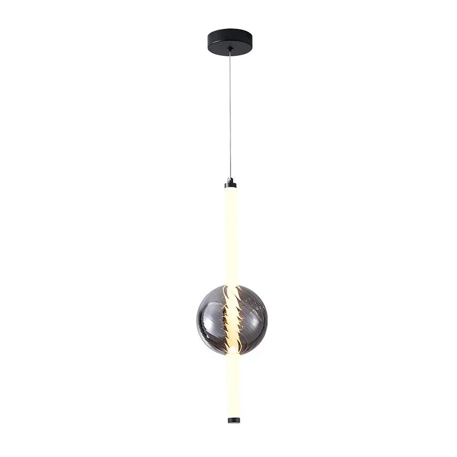 Подвесной светильник LED Levistella 788P68146 BK+SM, 7W, 4000K, Черный + серебристый металл - фото 2
