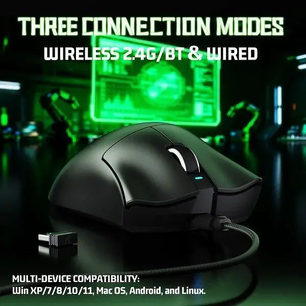 Миша Attack Shark V3 Wireless (AS-6972792472614-B) Black (G-000004413) - фото 3