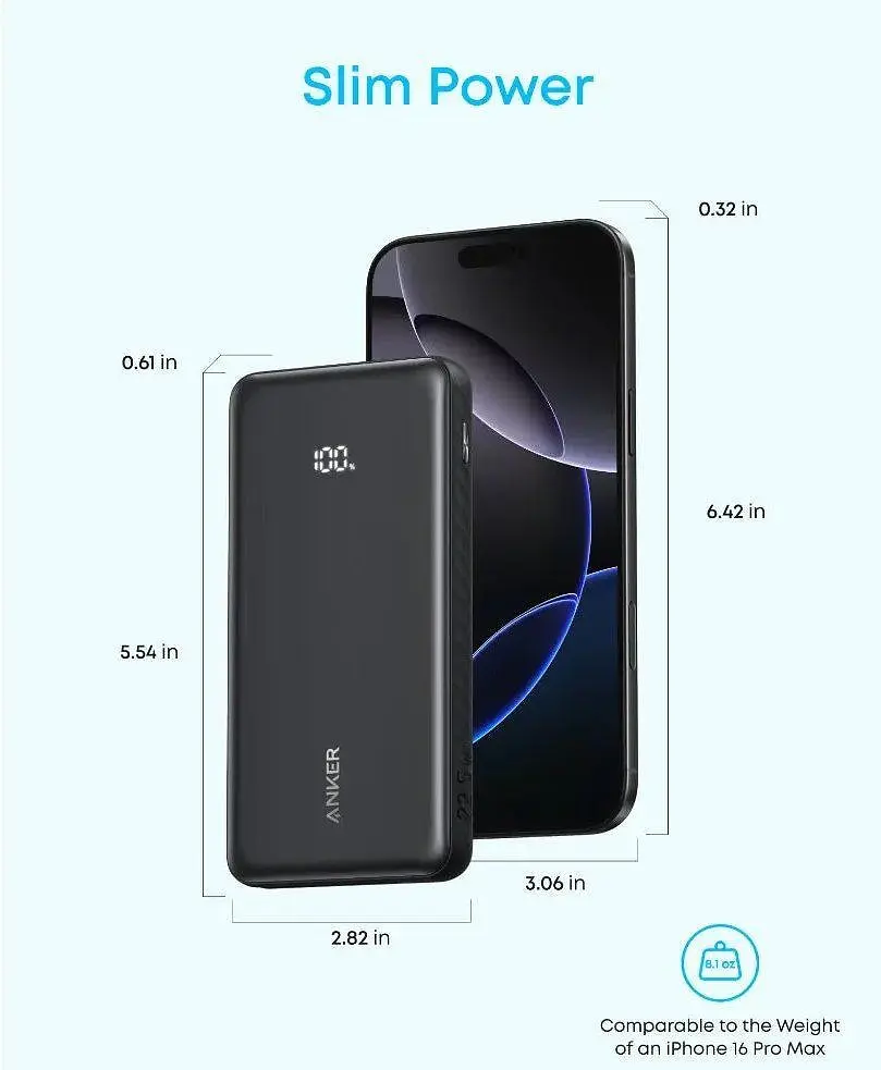 Повербанк Anker Zolo 22.5W чорний 10000 mAh - фото 9