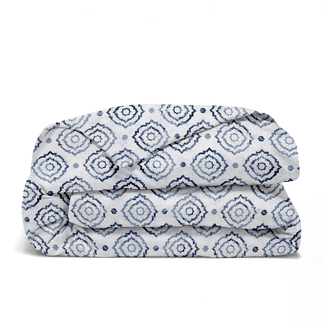 Комплект постельного белья Cosas Ornament CS6 Семейный серый (MoroccanDecor_87DarkBlue_160x2) - фото 6