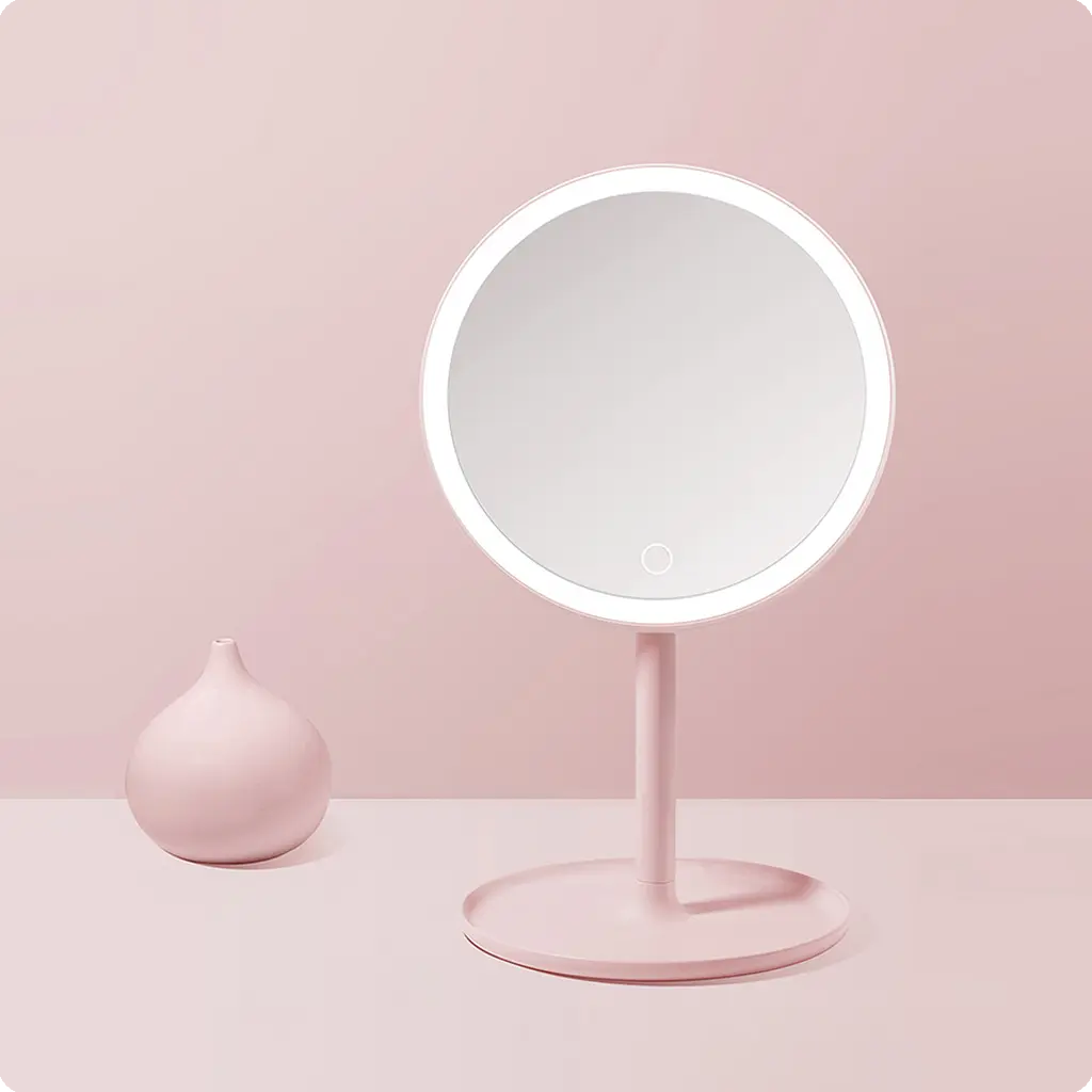 Дзеркало для макіяжу з LED підсвічуванням Xiaomi DOCO Pro 6.7" (M002) Pink - фото 2