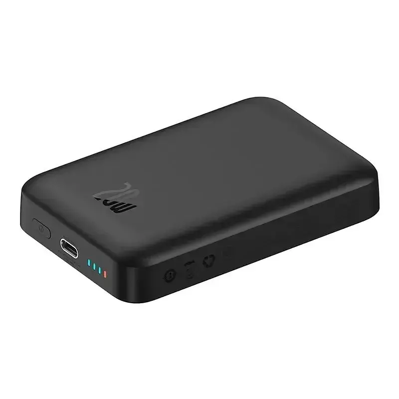 Магнітний портативний павербанк Baseus Magnetic 20 W 10000 mAh з бездротовою зарядкою для iPhone чорний - фото 4