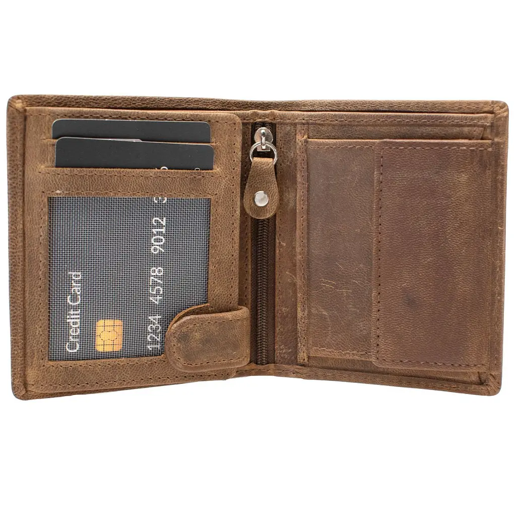 Портмоне чоловіче шкіряне Semi Line RFID Brown (P8269-1) - фото 2
