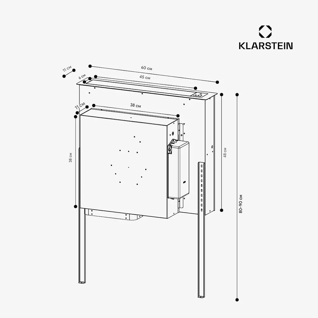 Вытяжка выдвижная Klarstein Brisa 60 (10046381) - фото 7