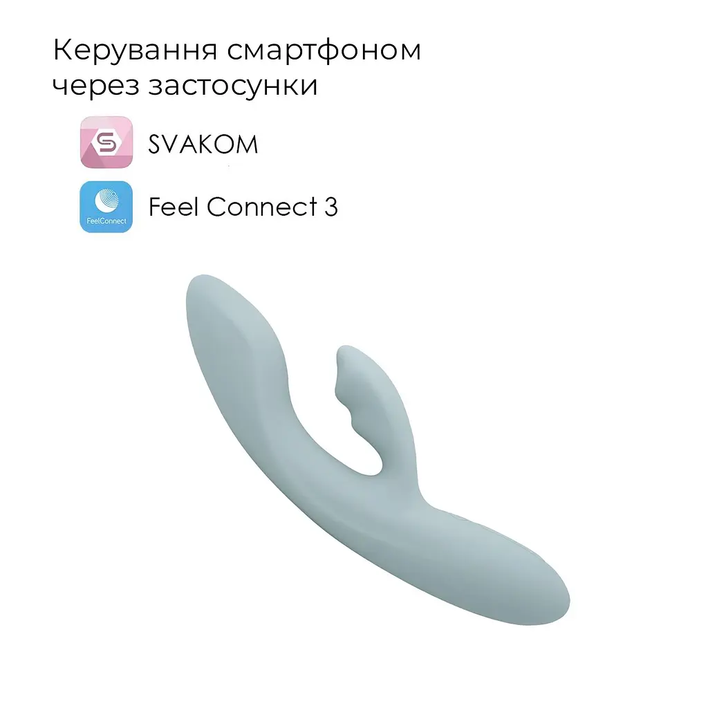 Смарт вібратор-кролик Svakom Chika, 2 незалежні мотори, підігрів до 38 °C - фото 2