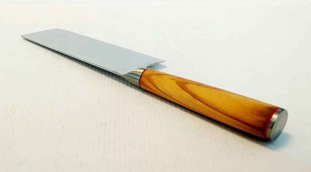 Ніж кухонний-сокир 17 см Damascus DK-OK 4005 AUS-10 дамаська сталь 67 шарів - фото 4