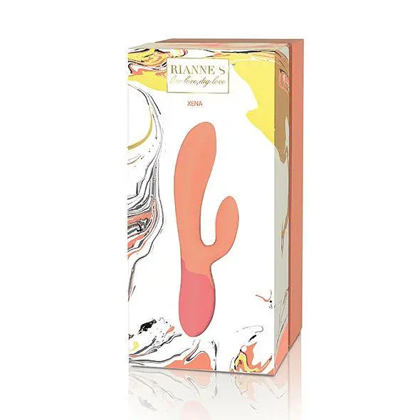 Вібратор кролик Rianne S Xena 21 см коралово-персиковий - фото 6