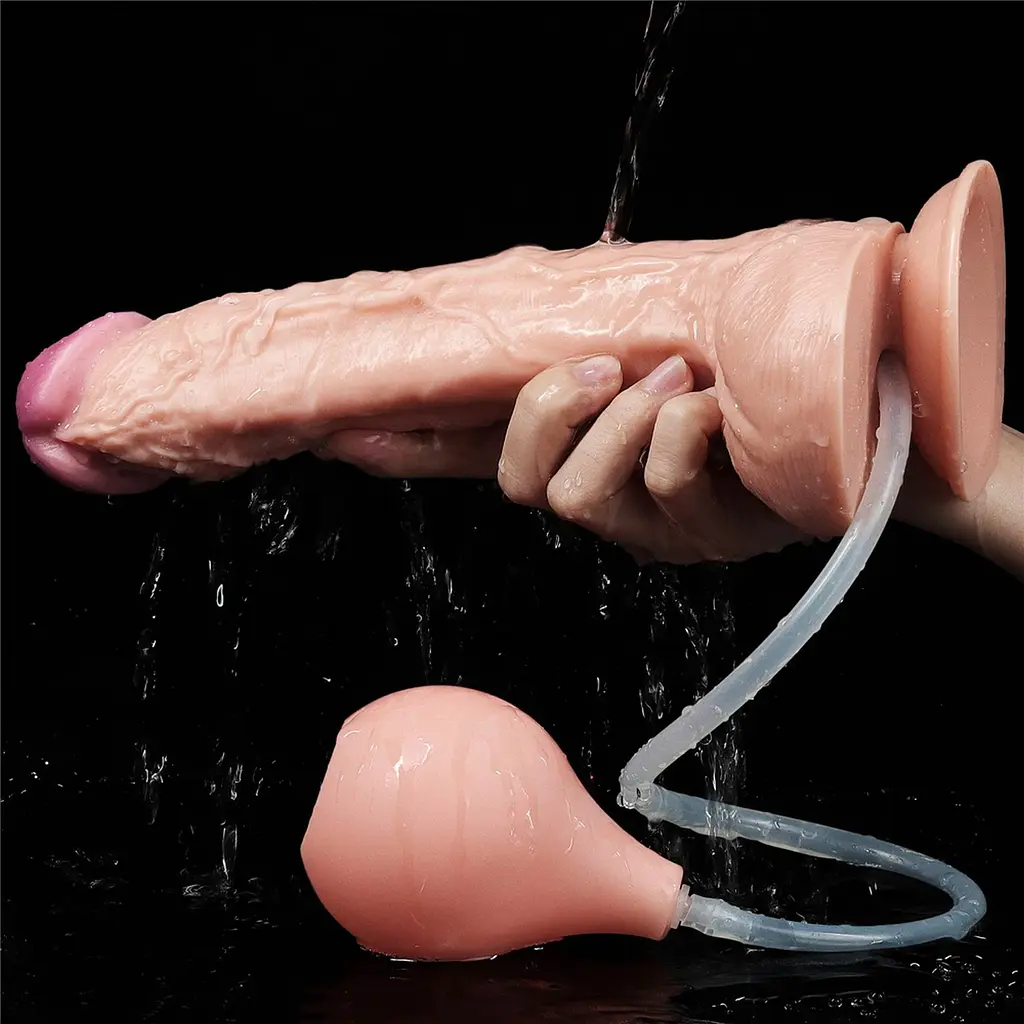 Фалоімітатор LoveToy Squirt Extreme 11" 28 см тілесний - фото 12