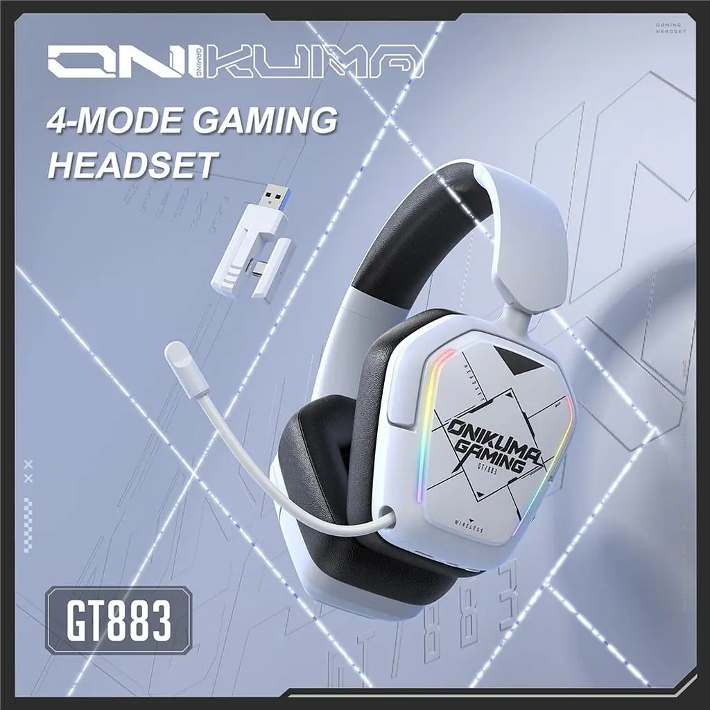 Игровые наушники Onikuma GT883 White - фото 6