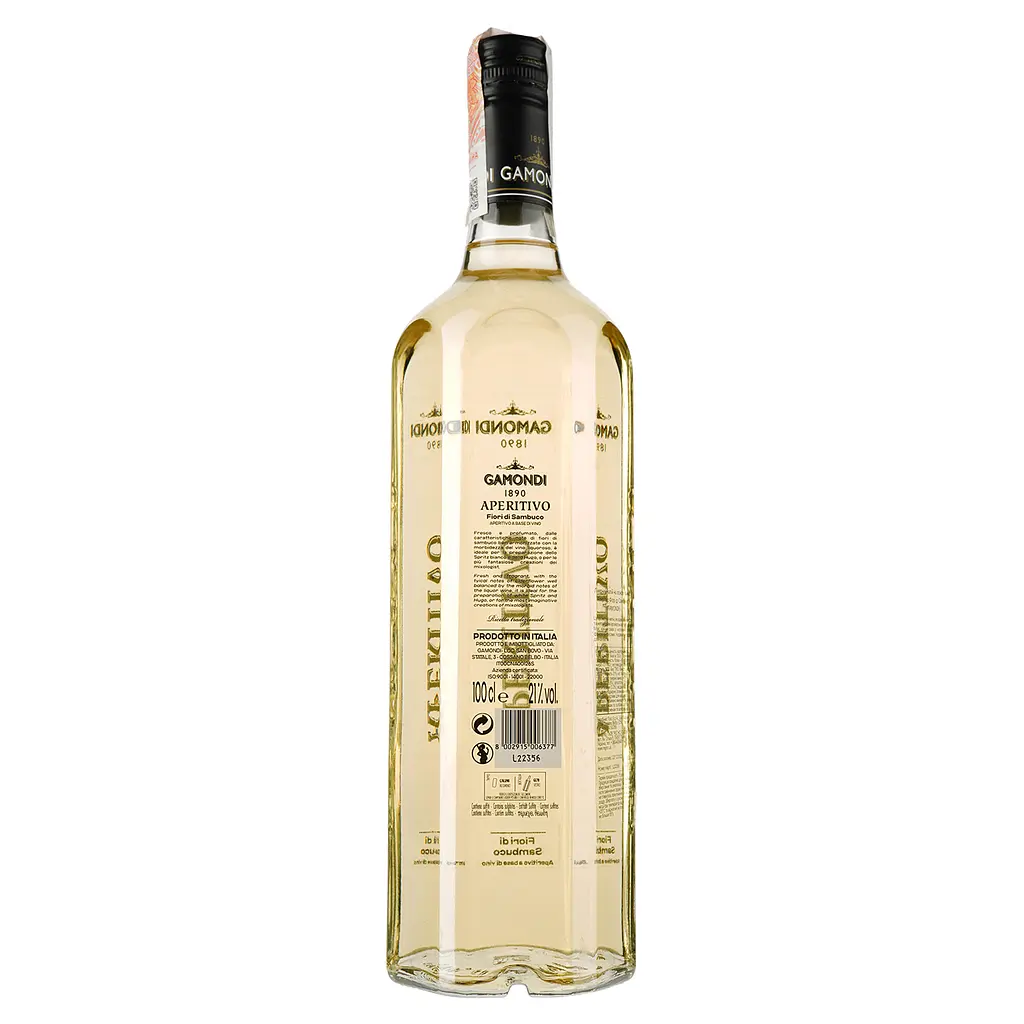 Ликер Gamondi Aperitivo Fiori di Sambuco, 21%, 1 л - фото 2