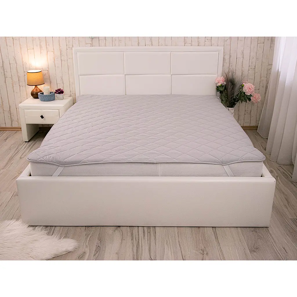 Наматрасник Руно Grey White силиконовый на резинке 140х200 см (844.52СУ_Grey White) - фото 2