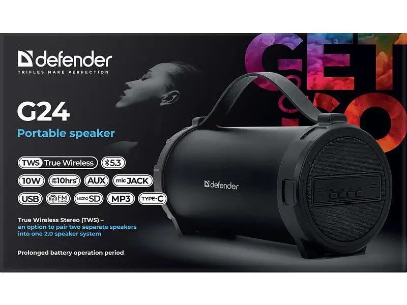 Портативные колонки Defender G24 Black (65124) - фото 5