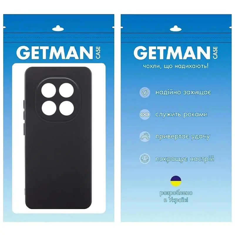 Чехол TPU Getman Liquid Silk Full Camera для Xiaomi Redmi Note 14 Pro+ 5G Черный / Black - фото 2