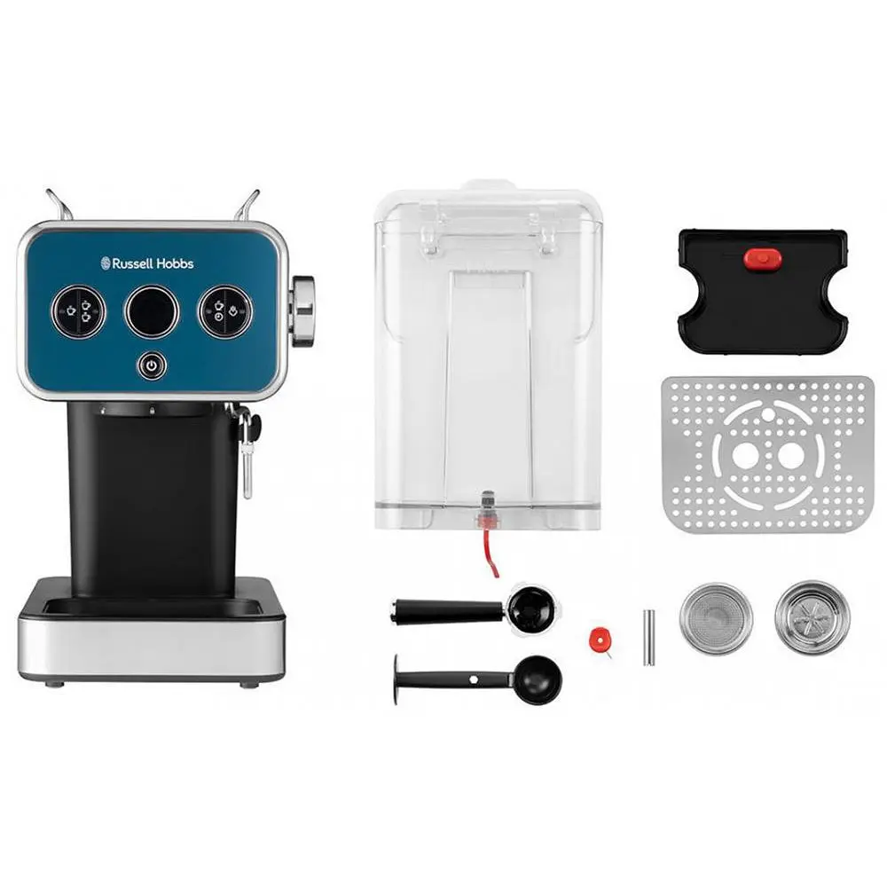 Рожковая кофеварка эспрессо Russell Hobbs Distinctions Blue 26451-56 - фото 2
