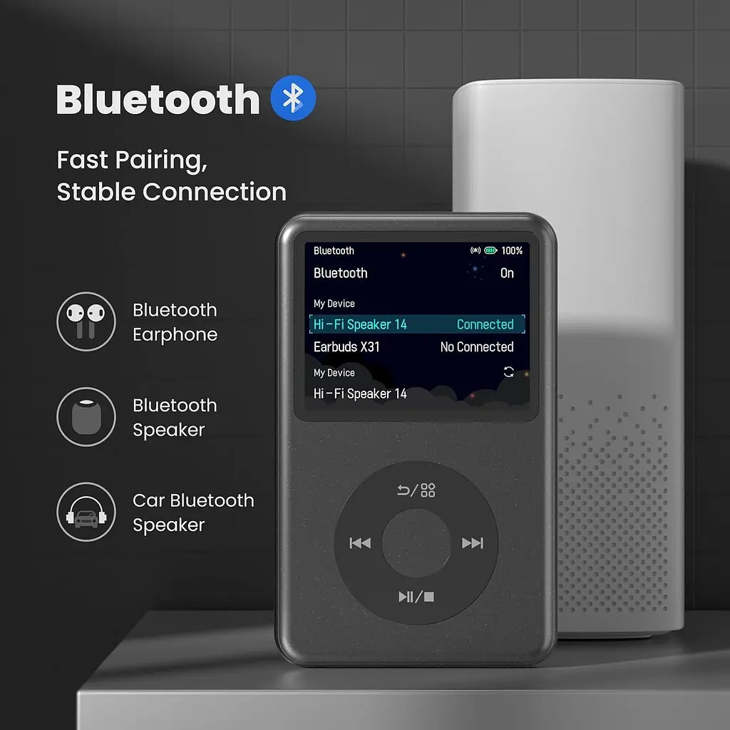 MP3-плеєр 128 GB з Bluetooth Innioasis Y1 Black - фото 6
