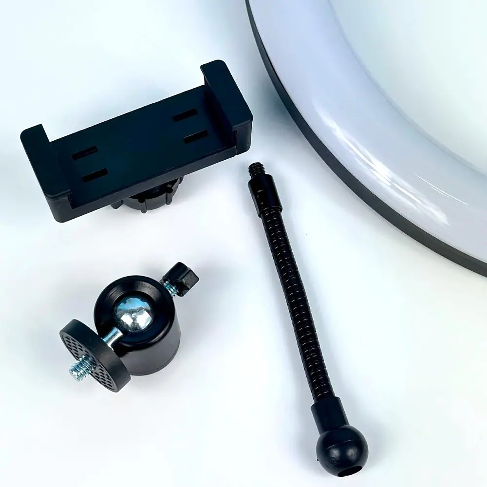Лампа кільцева LED Ring Light LJJ-33 33 см із гнучким тримачем телефона, регулюванням яскравості, 3 режими - фото 2