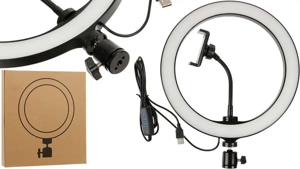 Кільцева лампа Primo M-126 селфі-кільце з тримачем смартфона 26 см - фото 2