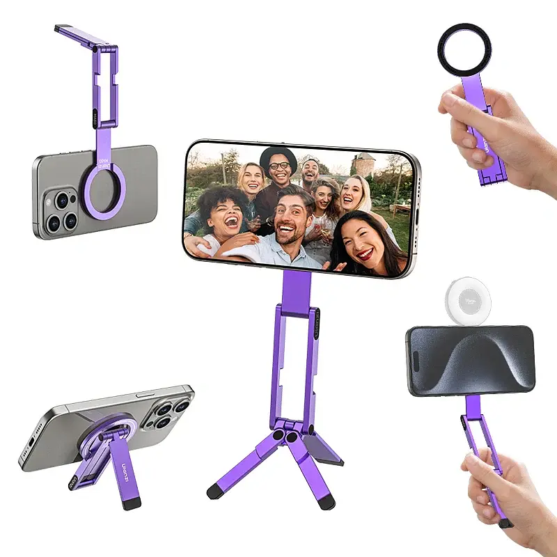 Тримач телефона Ulanzi MA60 Foldable Magnetic Phone Tripod (Purple) - фото 2