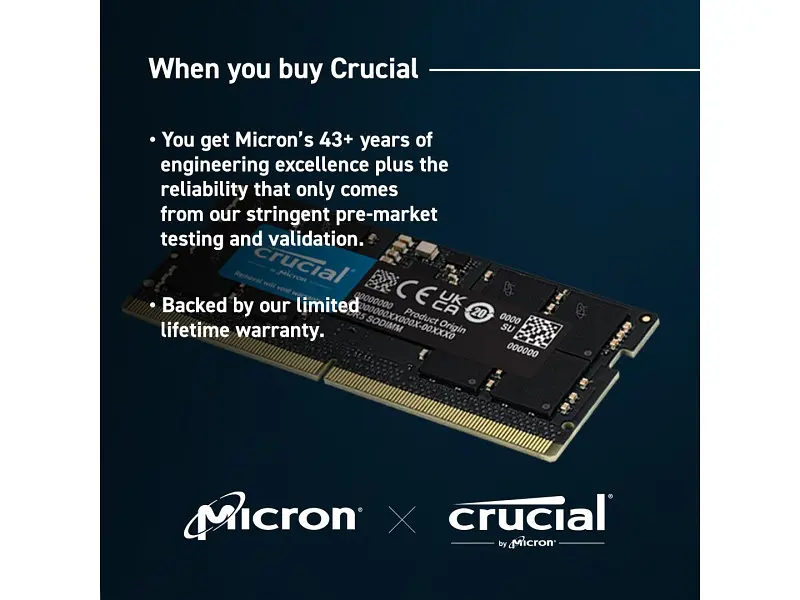 Пам'ять для ноутбука Crucial DDR5 SO-DIMM 2x48Gb CT2K48G56C46S5 - фото 3