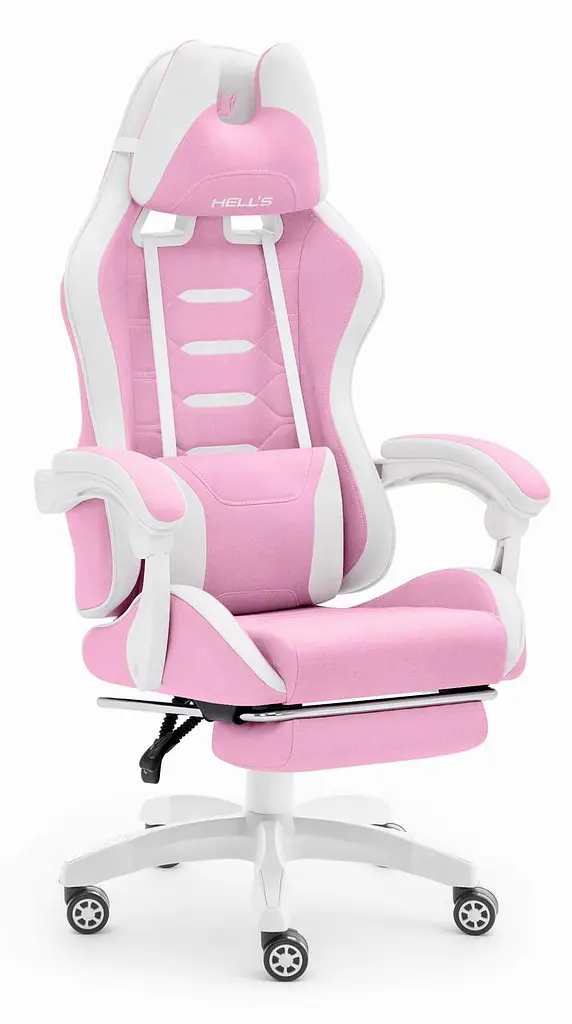 Компьютерное кресло Hell's HC-1039 Pink (тканина) - фото 2