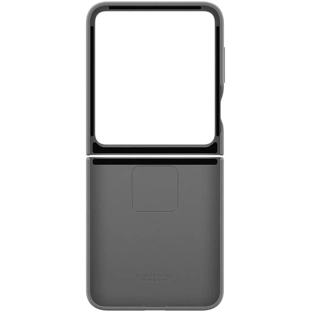 Оригінальний силіконовий чохол із кільцем Silicone Cover with Ring для Samsung Galaxy Z Flip6/Flip 7 FE/ Flip5 Gray EF-PF741TJEGUA SM-F741/SM-F761/SM-F731 - фото 6