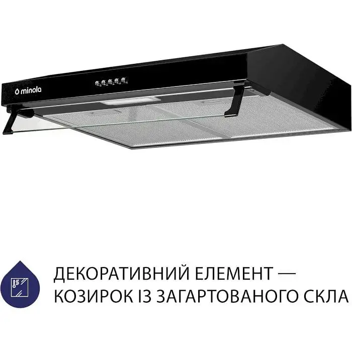 Вытяжка плоская Minola HPL 514 BL - фото 3