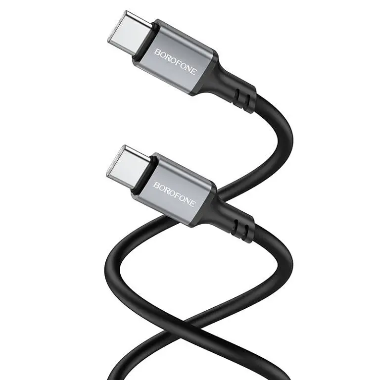 Дата кабель Borofone BX83 Famous PD60W Type-C to Type-C (1m) Black - фото 2
