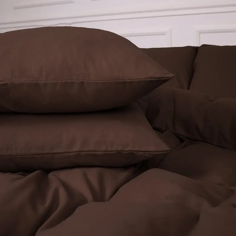 Комплект постільної білизни MirSon Фланель 003 Brown 143х210 см коричневий (2200009648700) - фото 6