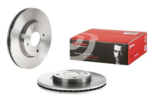 Диск гальмівний передній вентильований Nissan 3, Tiida, Sentra VI 04-25р Brembo (09.B632.10) - фото 2