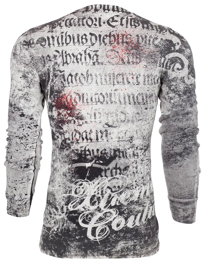 Футболка з довгим рукавом Xtreme Couture by Affliction Men's Long Sleeve Thermal Shirt Toothache 2XL - фото 2