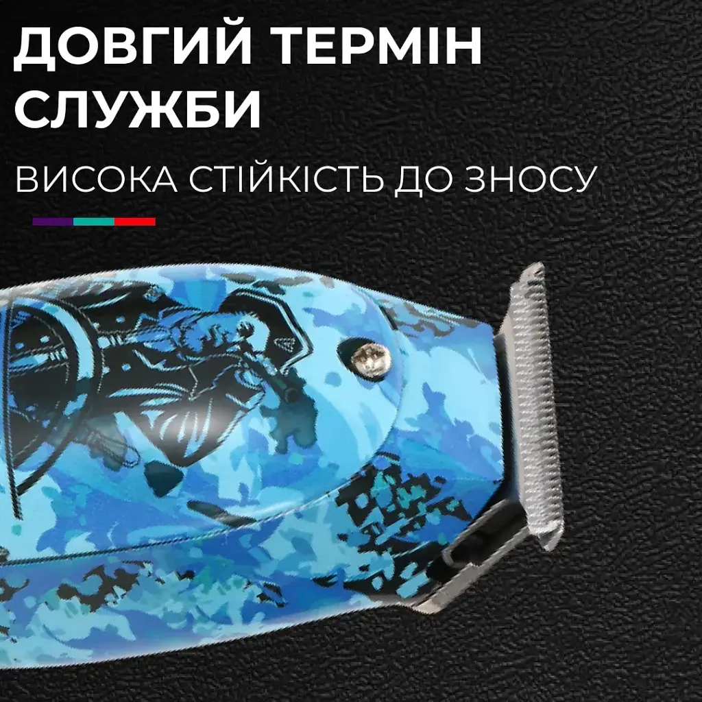 Тример для волосся та бороди професійний VGR V-923 акумуляторний з LED-індикатором, синій VGR HP-V-923 - фото 6