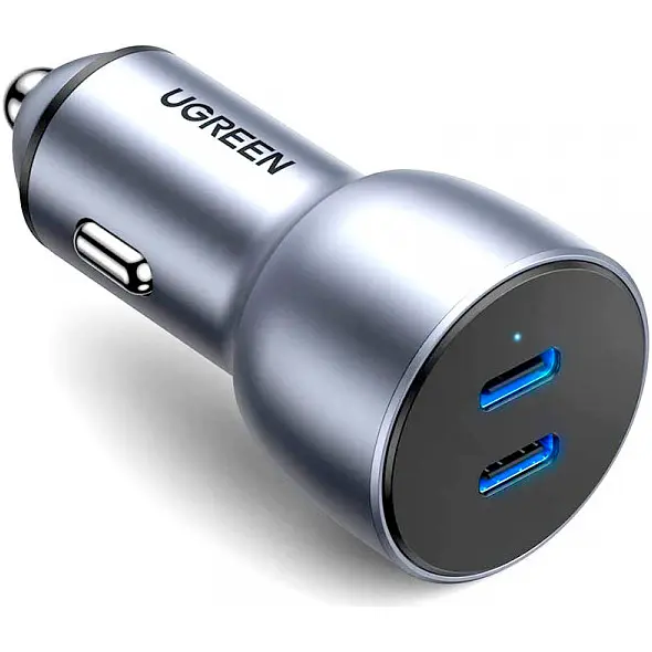 Автомобильное зарядное устройство Ugreen CD213 QC 3.0 Dual USB-C 40W Grey (70594) [99310] - фото 4