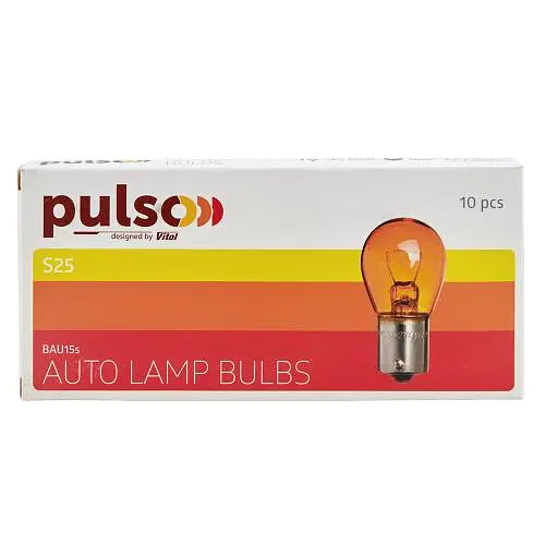 Лампа PULSO/габаритна S25/BAU15s/P21W 12В/21Вт amber/поворот/1 конт