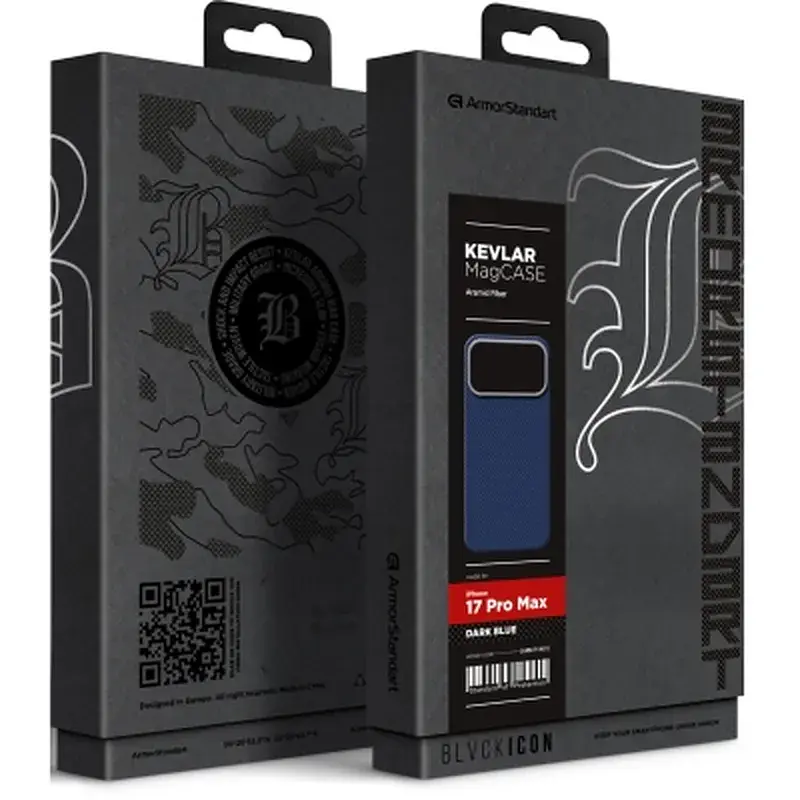 Чохол до мобільного телефона Armorstandart BlackIcon Kevlar MagCase Apple iPhone 17 Pro Max Dark Blue (ARM91401) - фото 2