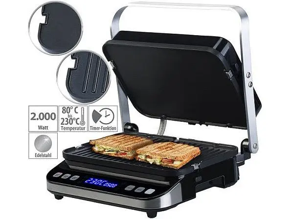 Гриль электрический Cook 310HDCG001 2000 Вт - фото 7