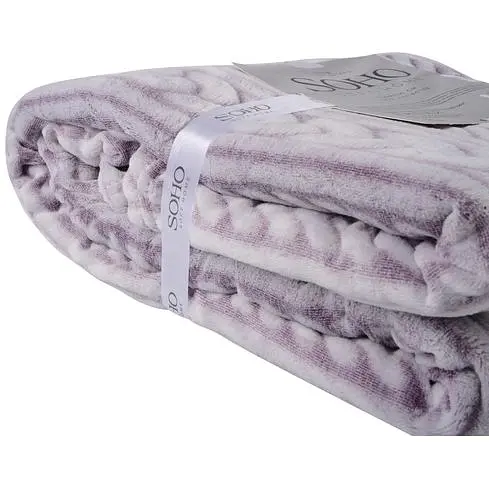 Плед Soho Plush spikes, 220х200 см, белый с фиолетовым (1220К) - фото 3