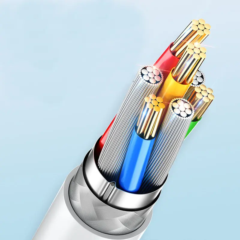 Кабель для швидкого заряджання та передачі даних Digital USB - Type-C 10A 2 м White - фото 3