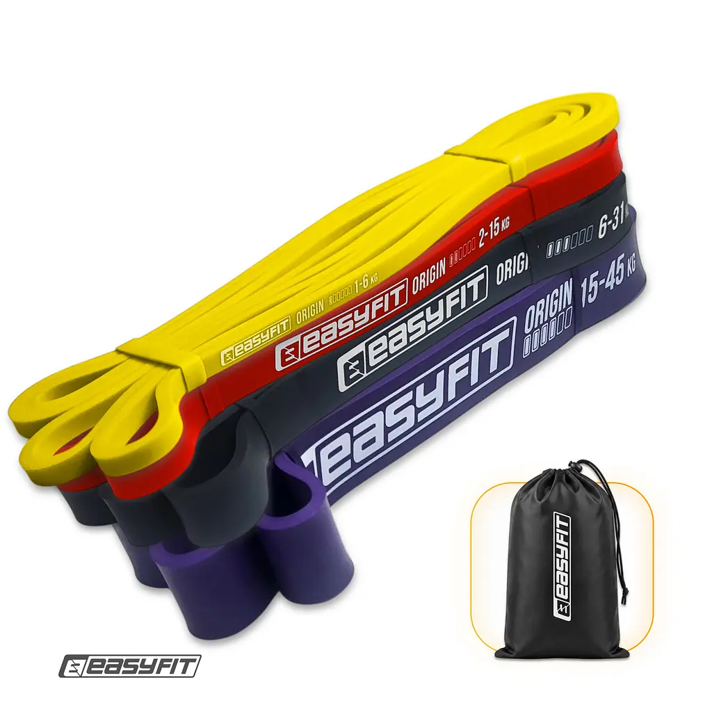 Гумові петлі EasyFit: набір 1-45 кг (4 шт)