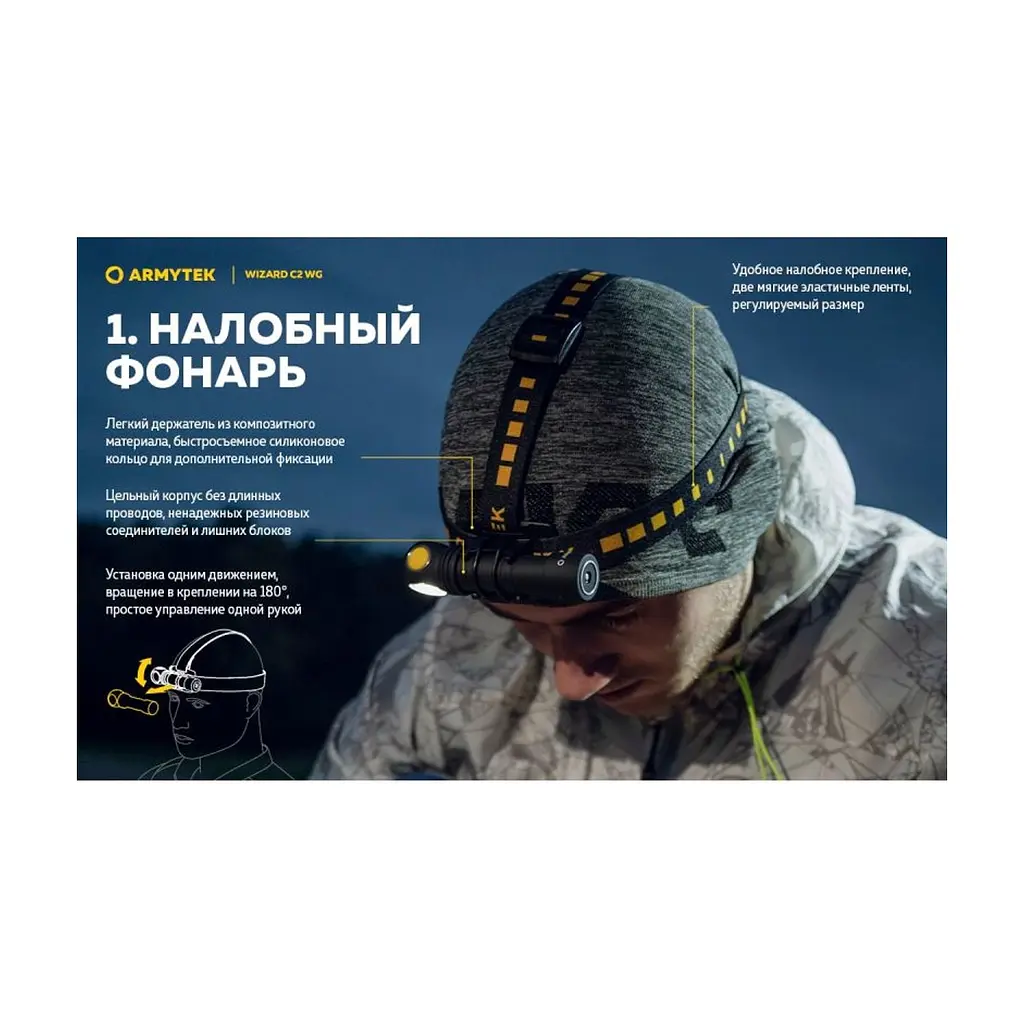Ліхтар Armytek Wizard C2 WG Magnet USB Warm (F09201W) - фото 10