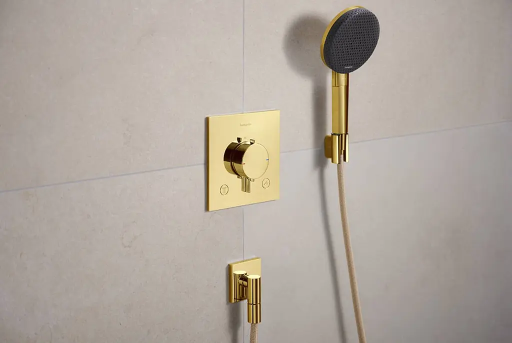 Шлангове під'єднання Hansgrohe FixFit Fine E зі зворотнім клапаном polished gold optic 28883990 - фото 3
