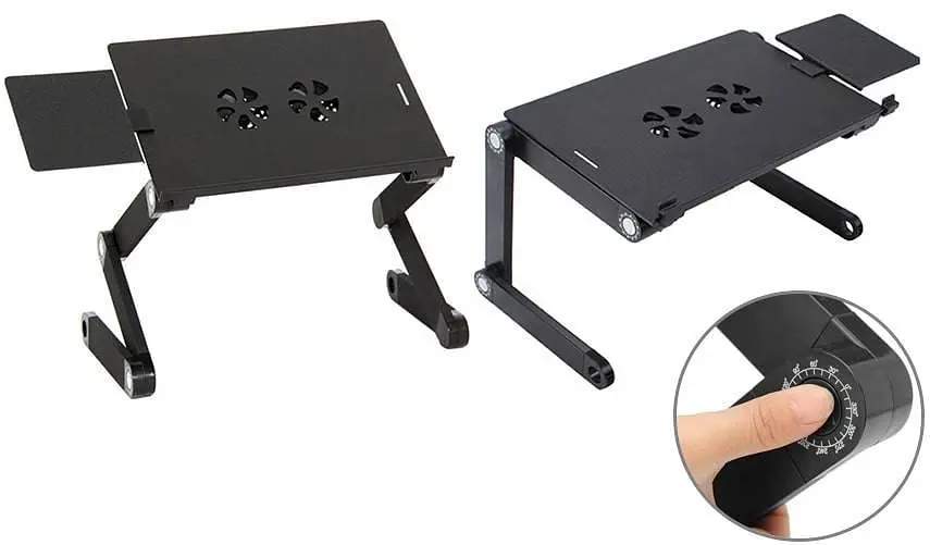 Столик - підставка для ноутбука з активним охолодженням Laptop Table T8 стіл-трансформер + 2 кулери - фото 2