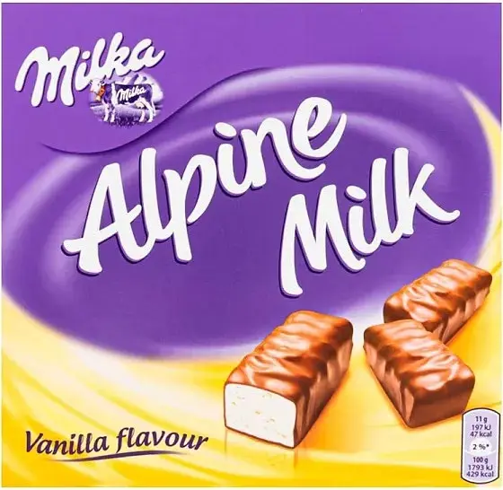 Цукерки Milka Alpejskie Mleczko o smaku waniliowym 330 г