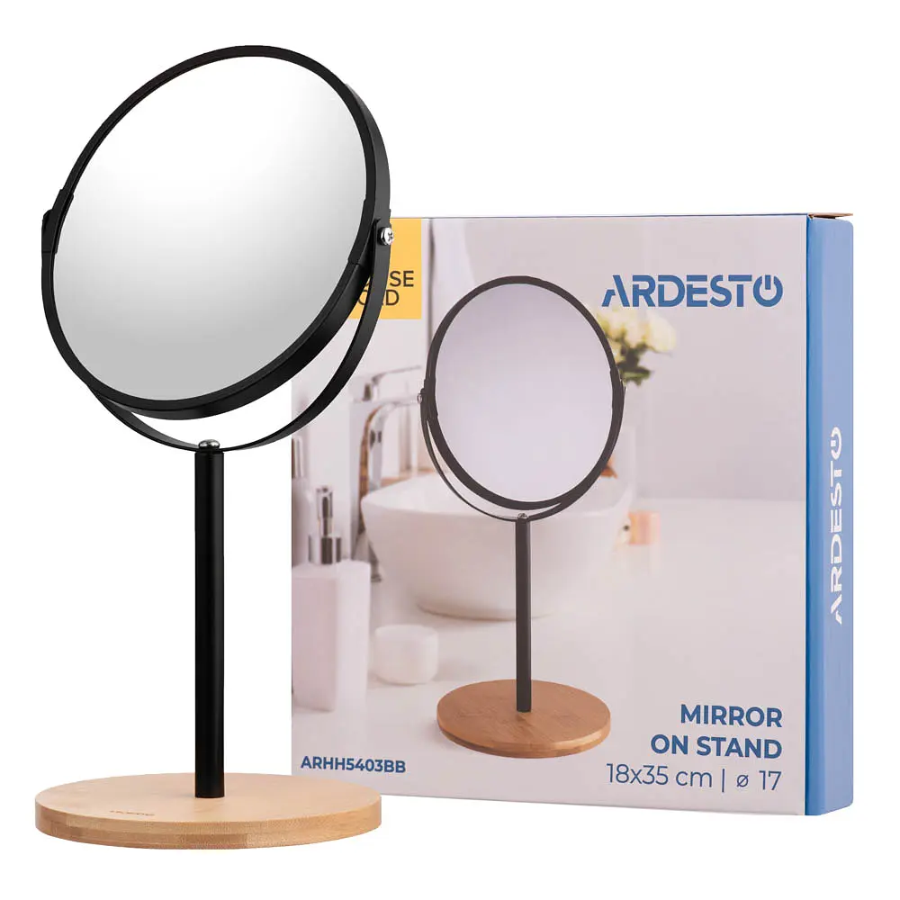 Дзеркало з підставкою 16" Ardesto 16.5x10x1.5 см чорне (ARHH5402BB) - фото 4