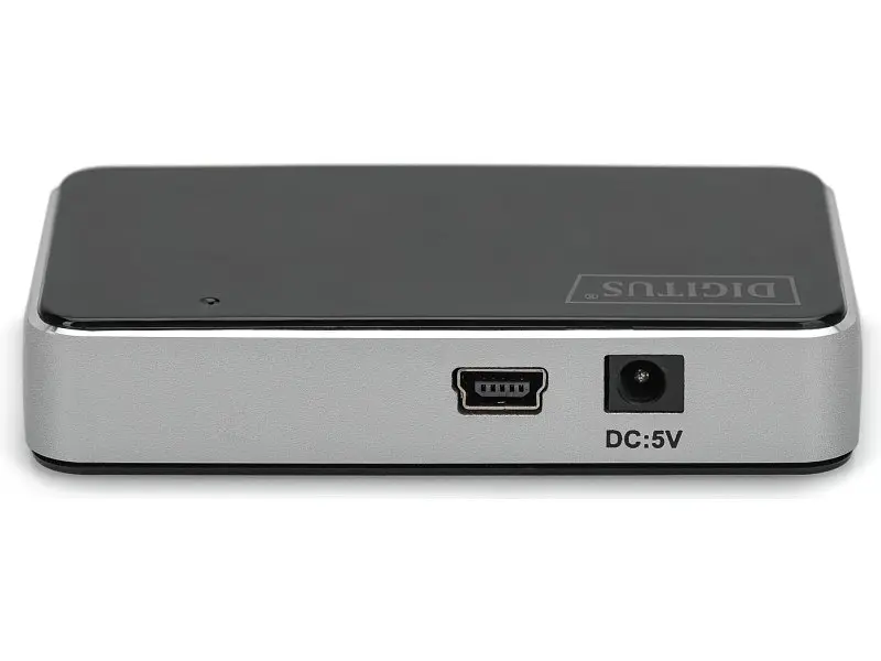 Мультипортовий адаптер Digitus Hub 4-port USB 2.0 HighSpeed, Black (DA-70220) - фото 4
